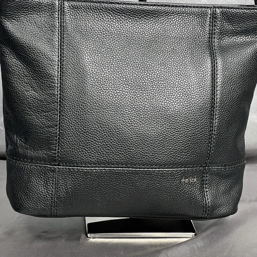 The Sak De Young Hobo Leather Black Single Shoulder Strap Medium Preppy Classic